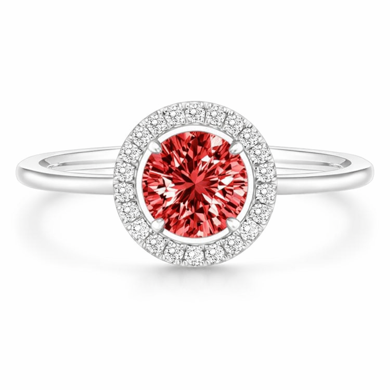 Crimson Glow Anello Promise Rubino