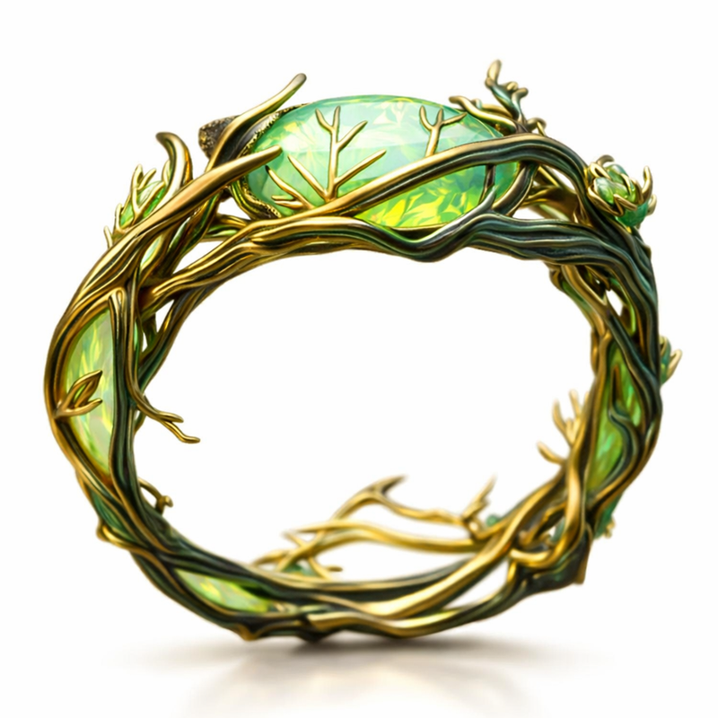 Anello Verdant Bloom Oro giallo