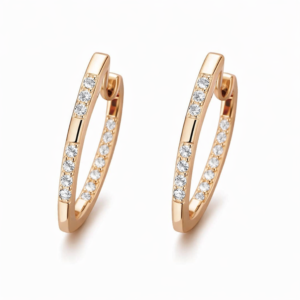 Orecchini Zircone Squisiti Oro giallo