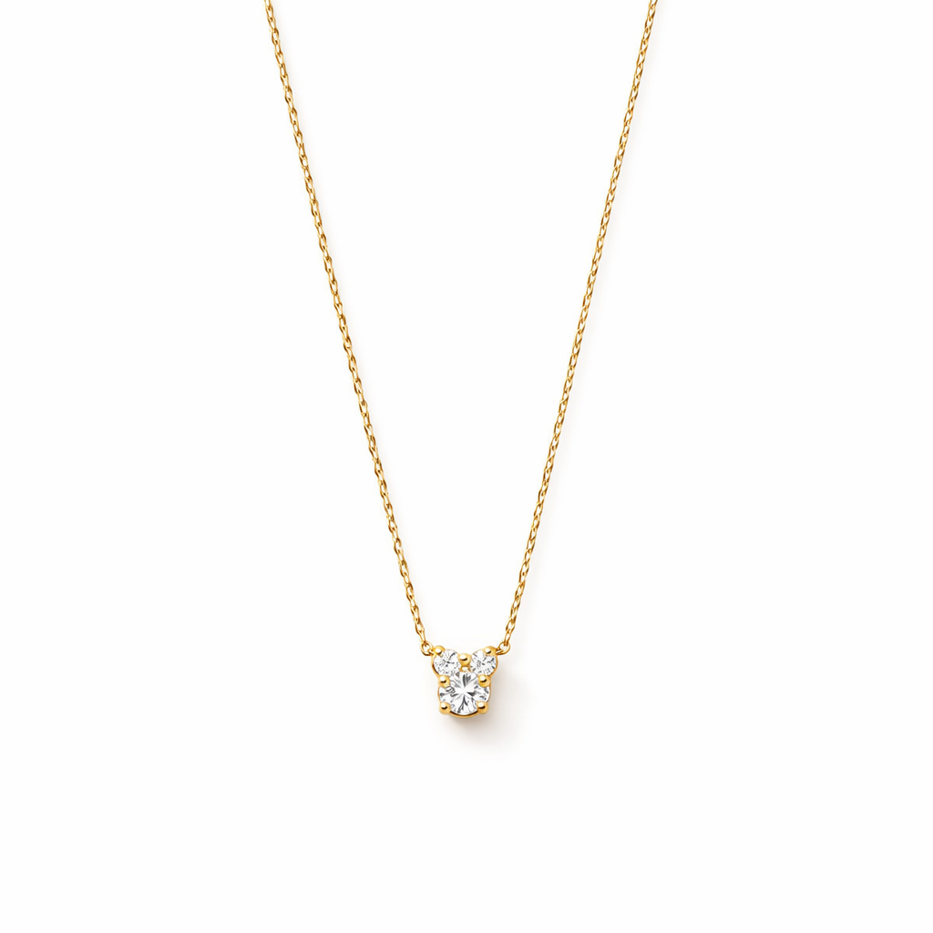 Clea Collana con Pietra Moissanite Oro giallo