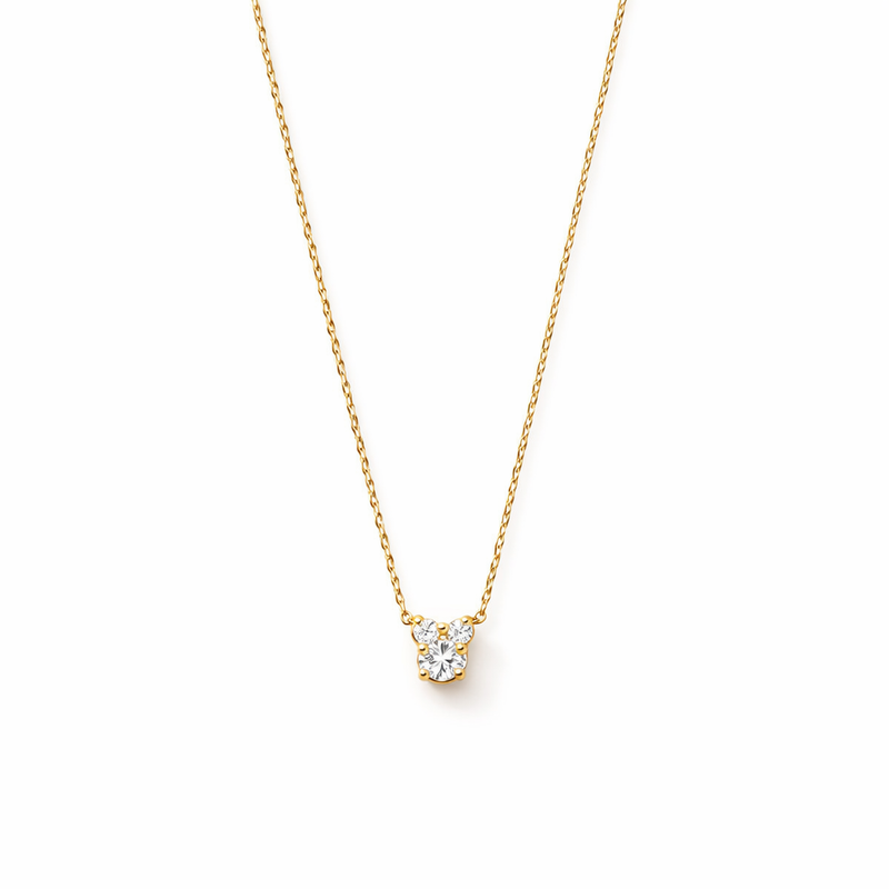 Clea Collana con Pietra Moissanite Oro giallo