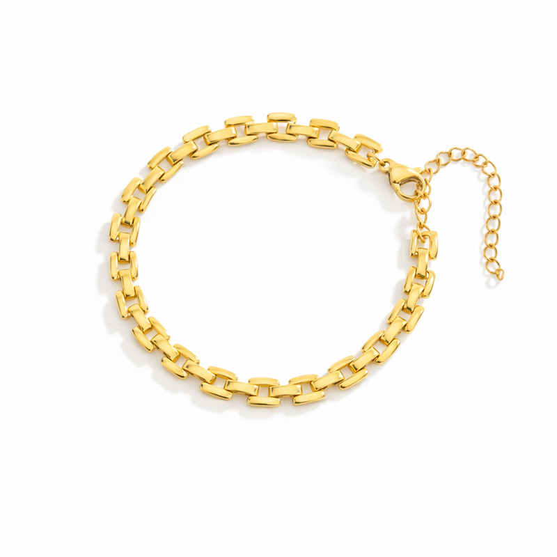 Bracciale Catena con Orologio Oro giallo
