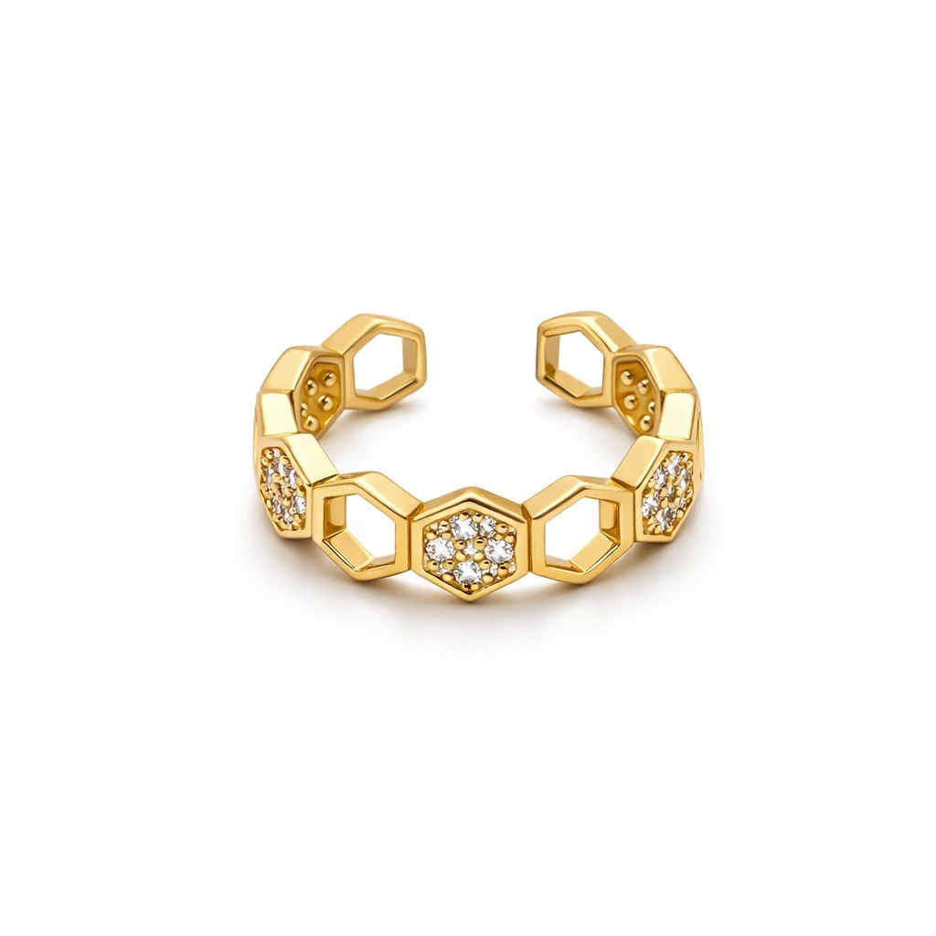 Anello Favo Cristallo