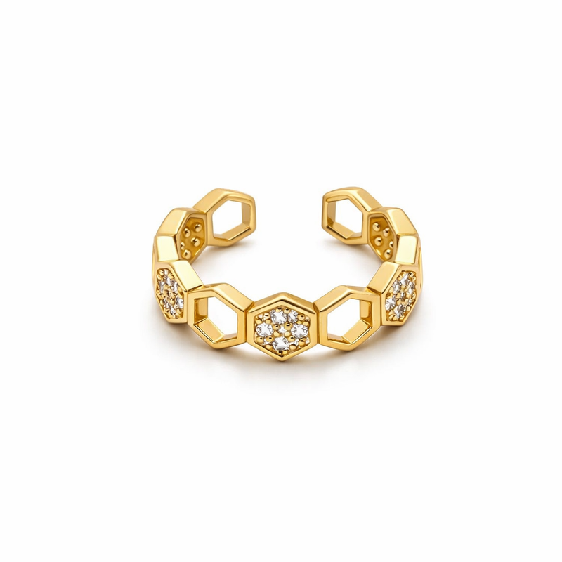 Anello Favo Cristallo