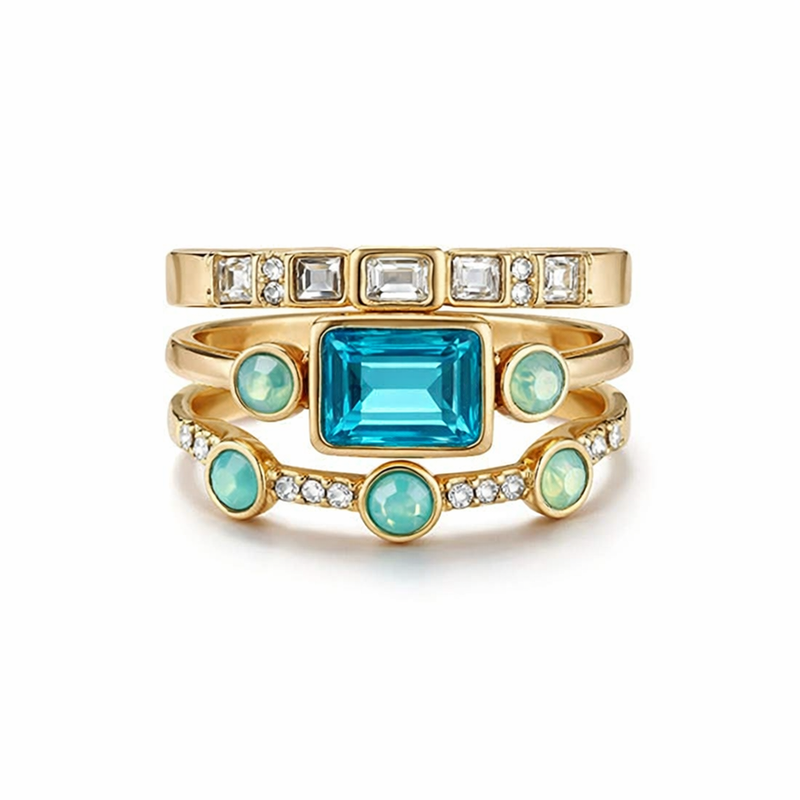 Parure Anelli Azzurro Intramontabile