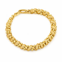 Lily Bracciale Ornamentato Onda Oro giallo