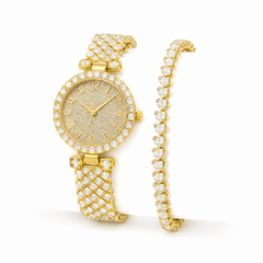 Parure Orologio e Bracciale Luxe Radiance Oro giallo