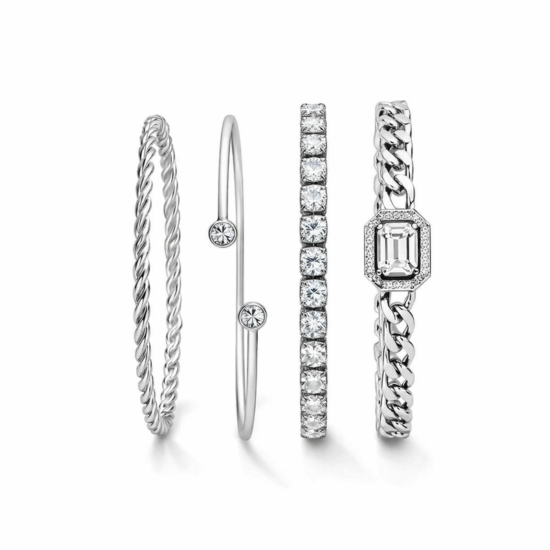 Domitia Calvina Parure di Bracciali Oro bianco
