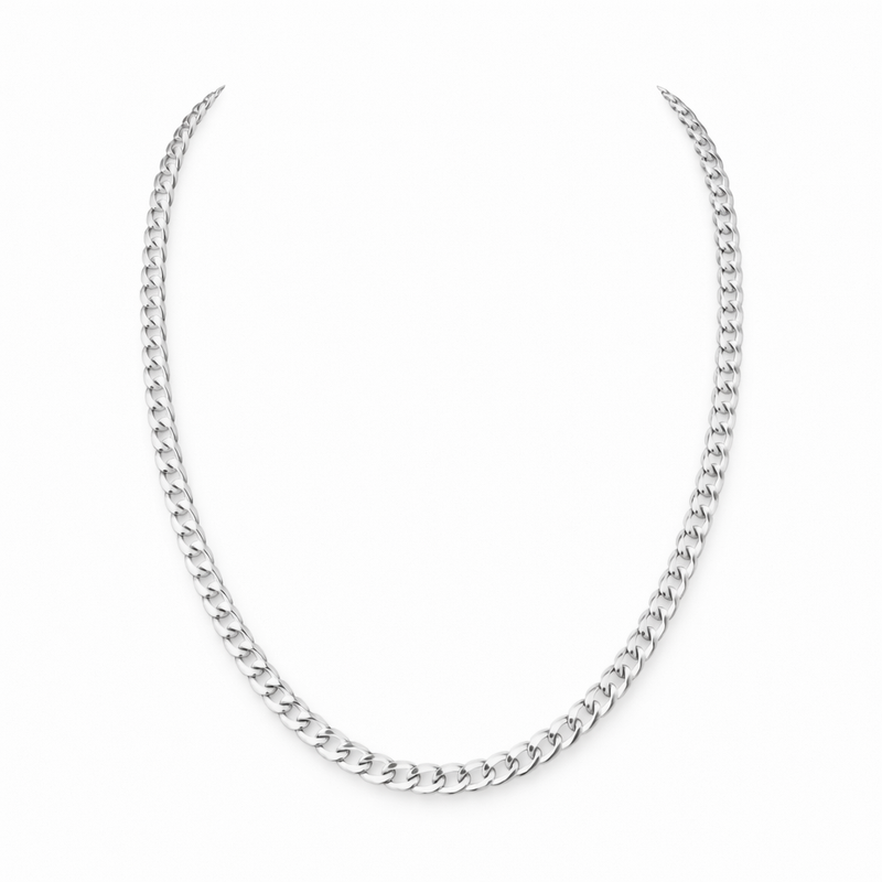 Collana Catena Curb a Maglie Piatte