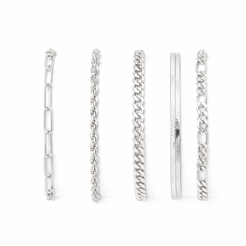 Ellis Renner Parure di Bracciali Oro bianco