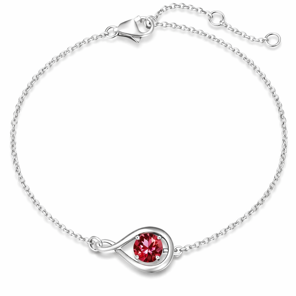 Bracciale Nodo Infinito Rubino
