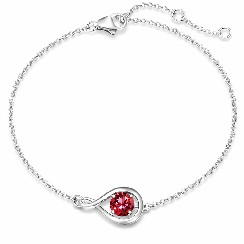 Bracciale Nodo Infinito Rubino