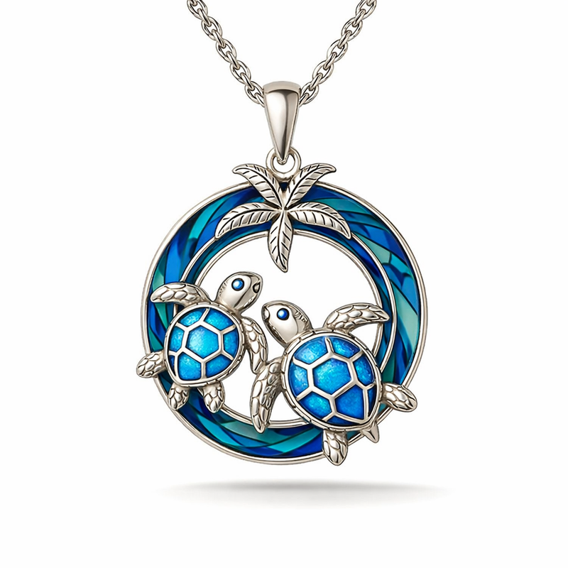 Collana Tartaruga Tidebound Oro bianco