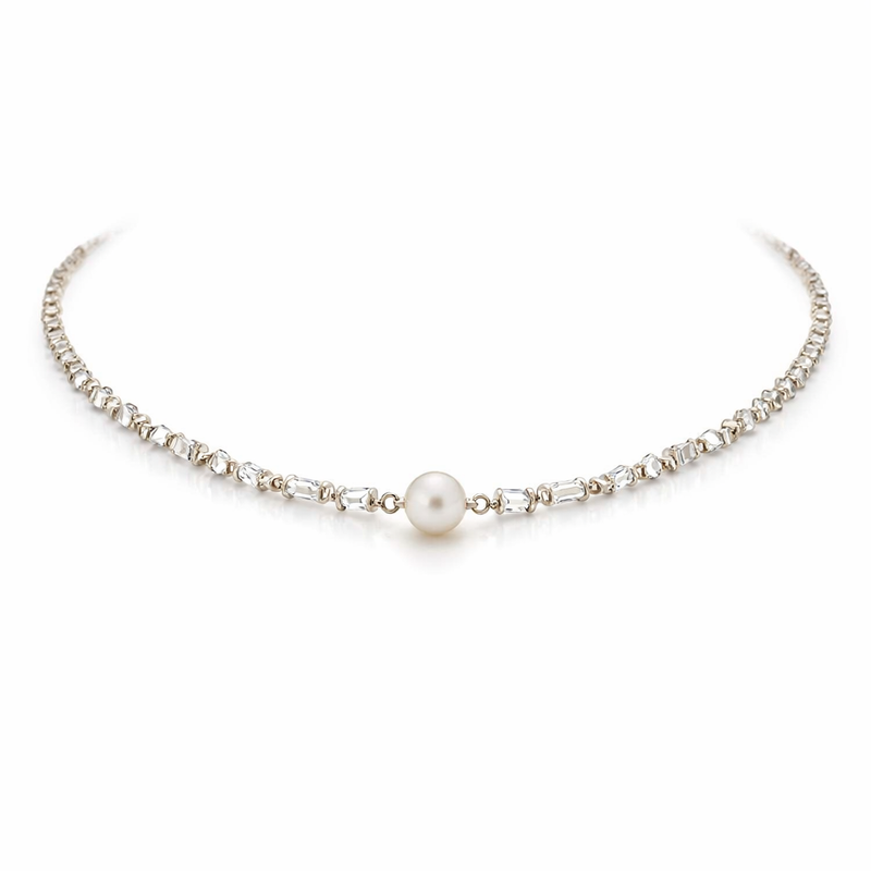 Collana Perla Radiante Oro bianco