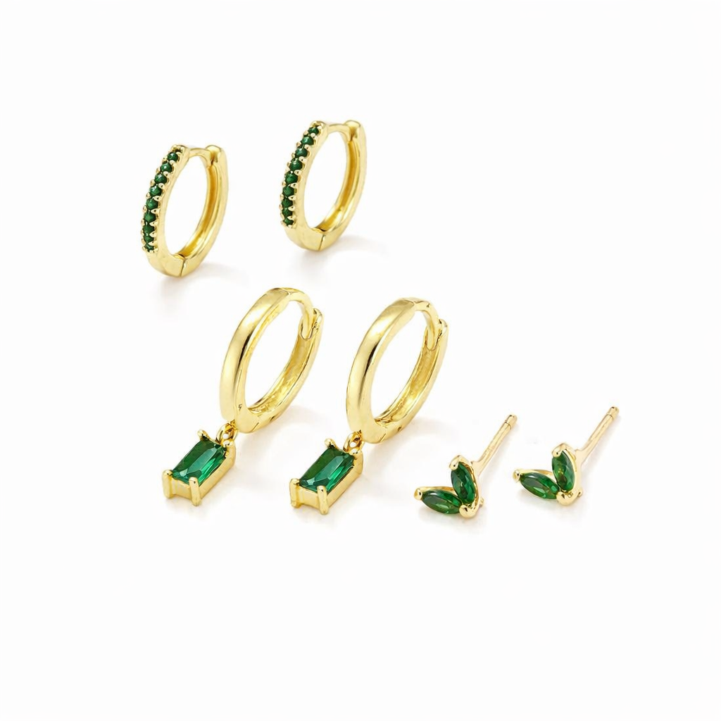 Fiorenza Viridelle Parure Orecchini Smeraldo