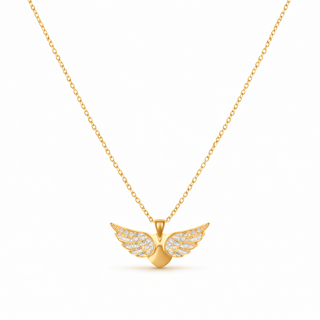 Collana Ali Angelo Volo Oro giallo