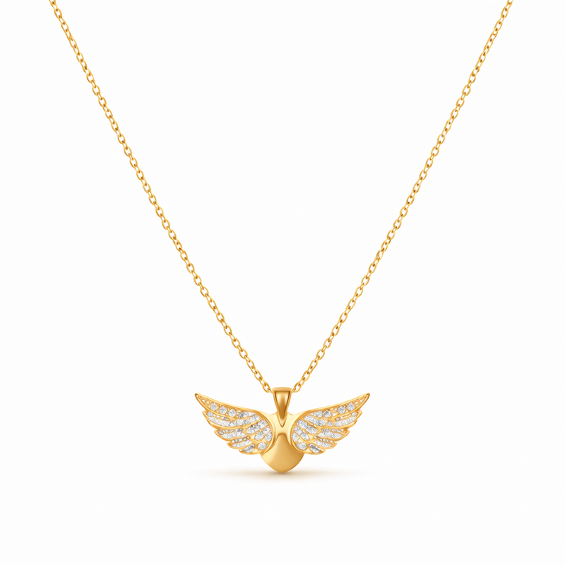 Collana Ali Angelo Volo Oro giallo