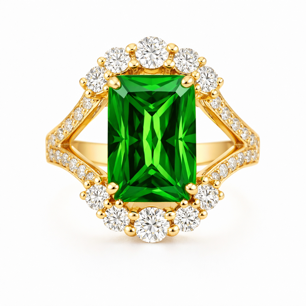 Elisova Grenthal Anello Smeraldo