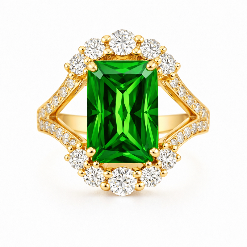 Elisova Grenthal Anello Smeraldo