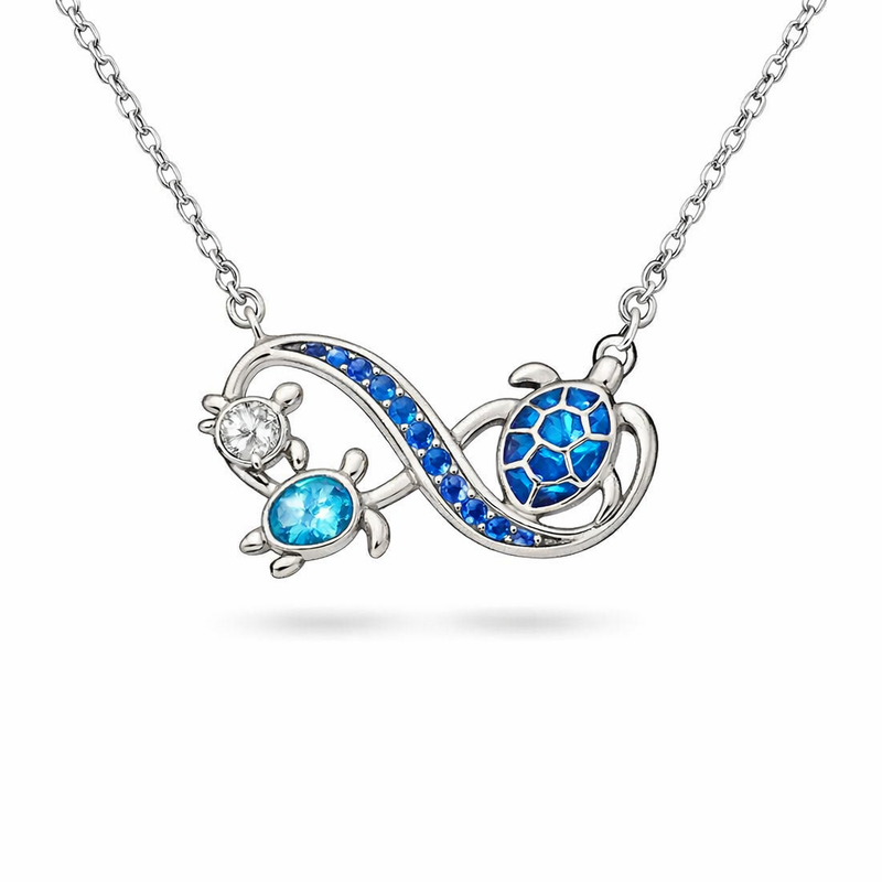 Collana Tartarughe Gemelle Argento