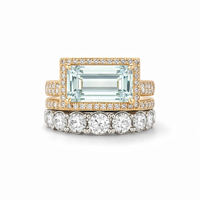 Parure Anelli Reliquia Turchese Oro bianco