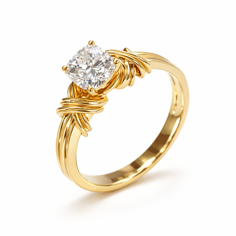 Anello Statement Banda Annodata Oro giallo
