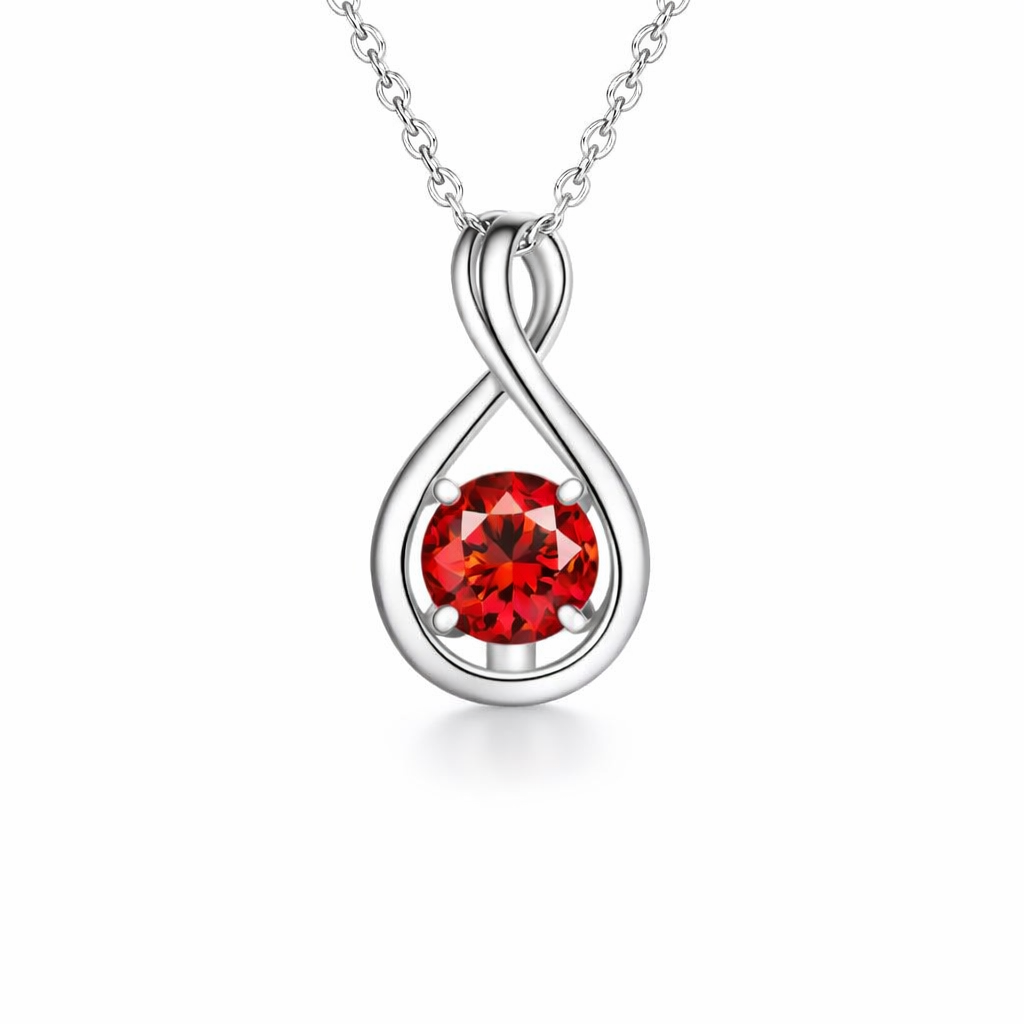 Collana Infinito con Rubino e Pendente