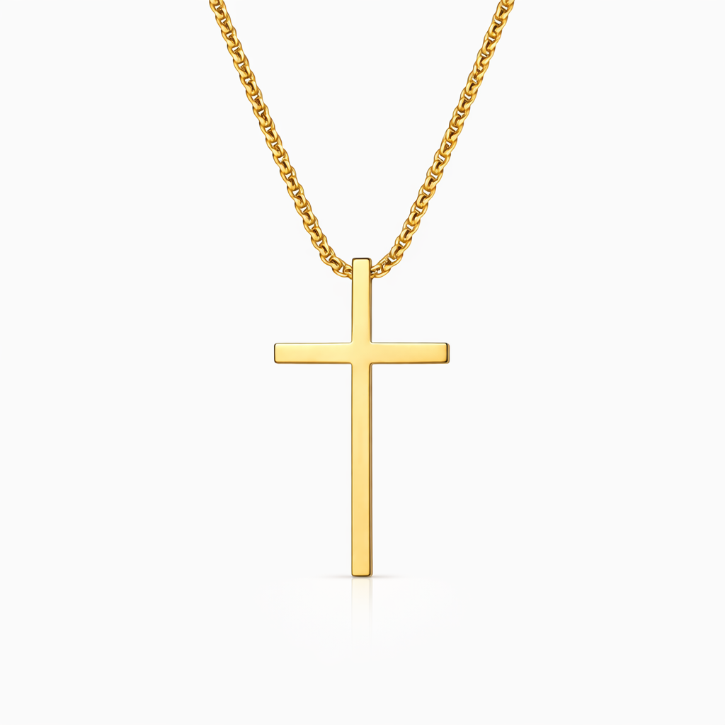 Collana Croce con Castone Oro giallo