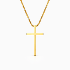 Collana Croce con Castone Oro giallo