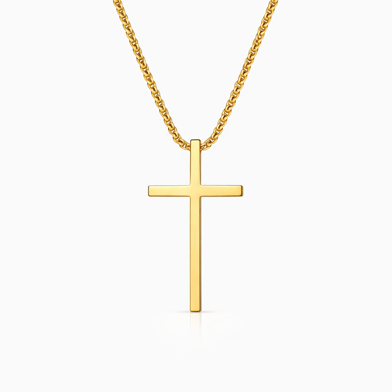 Collana Croce con Castone Oro giallo