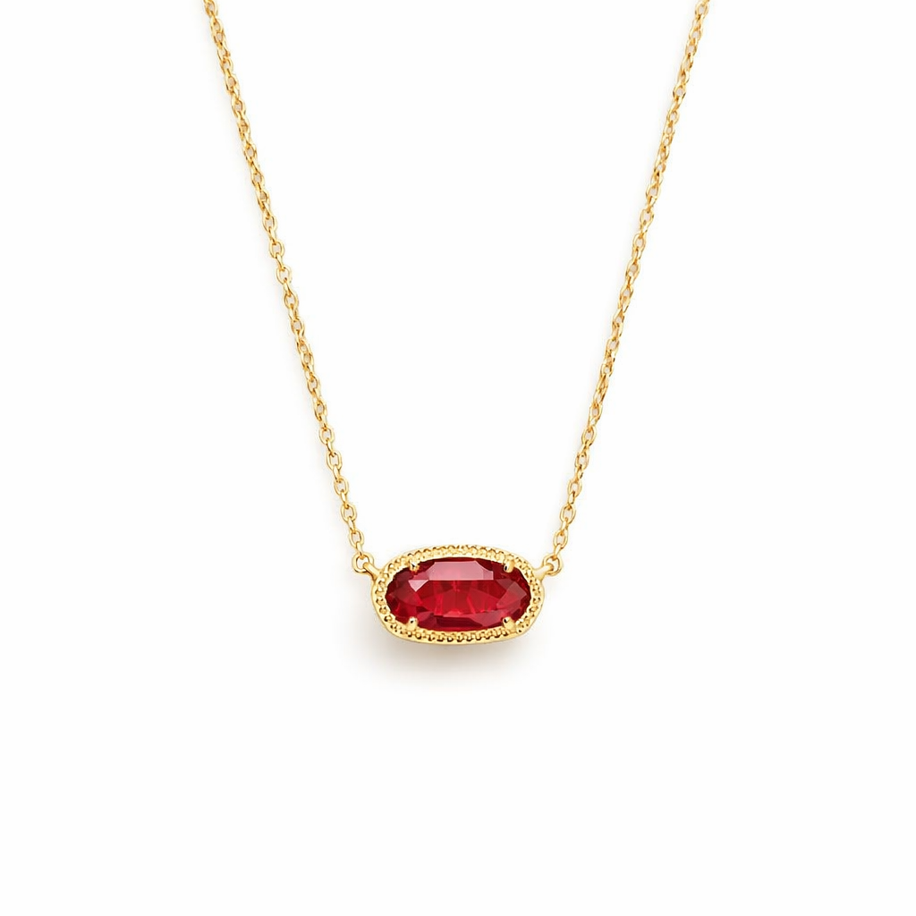 Collana Classica Ovale Rubino