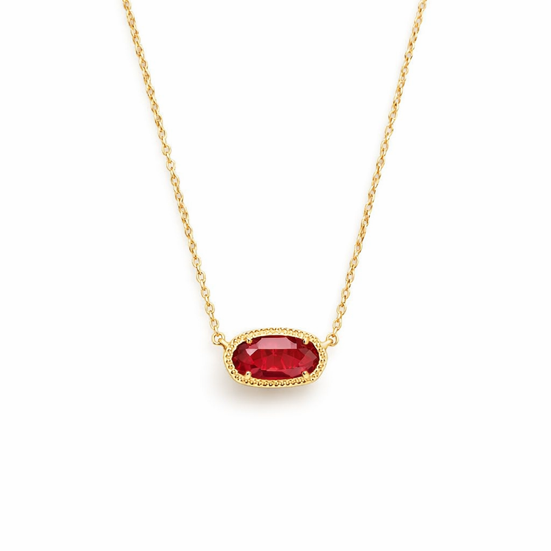 Collana Classica Ovale Rubino