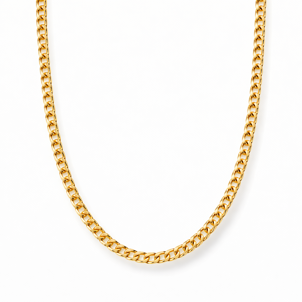 Collana Catena Grumetta Maglia Piatta Oro giallo