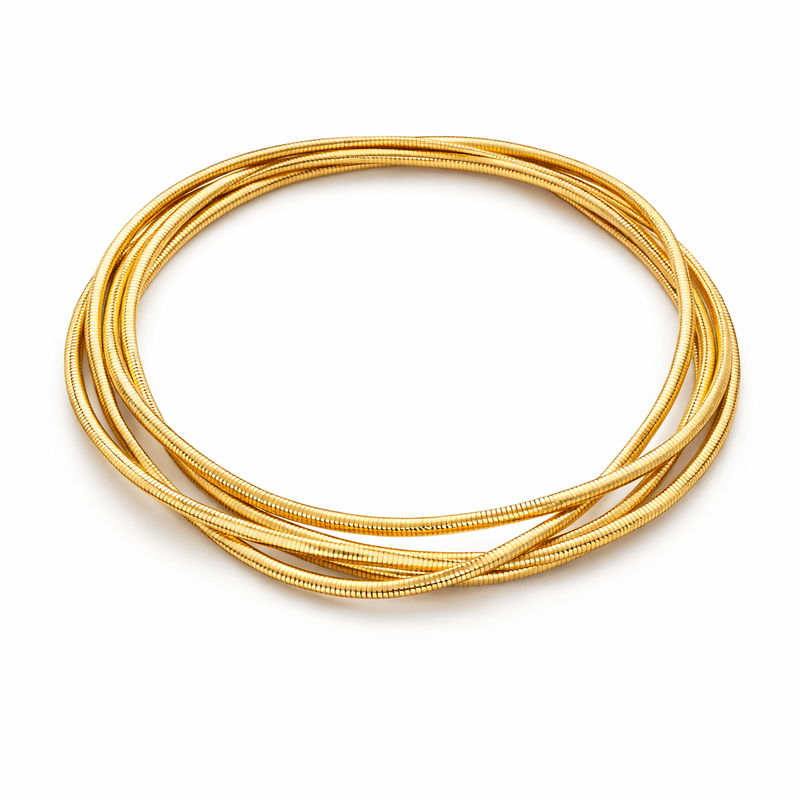 Collana Tre Strati Oro giallo