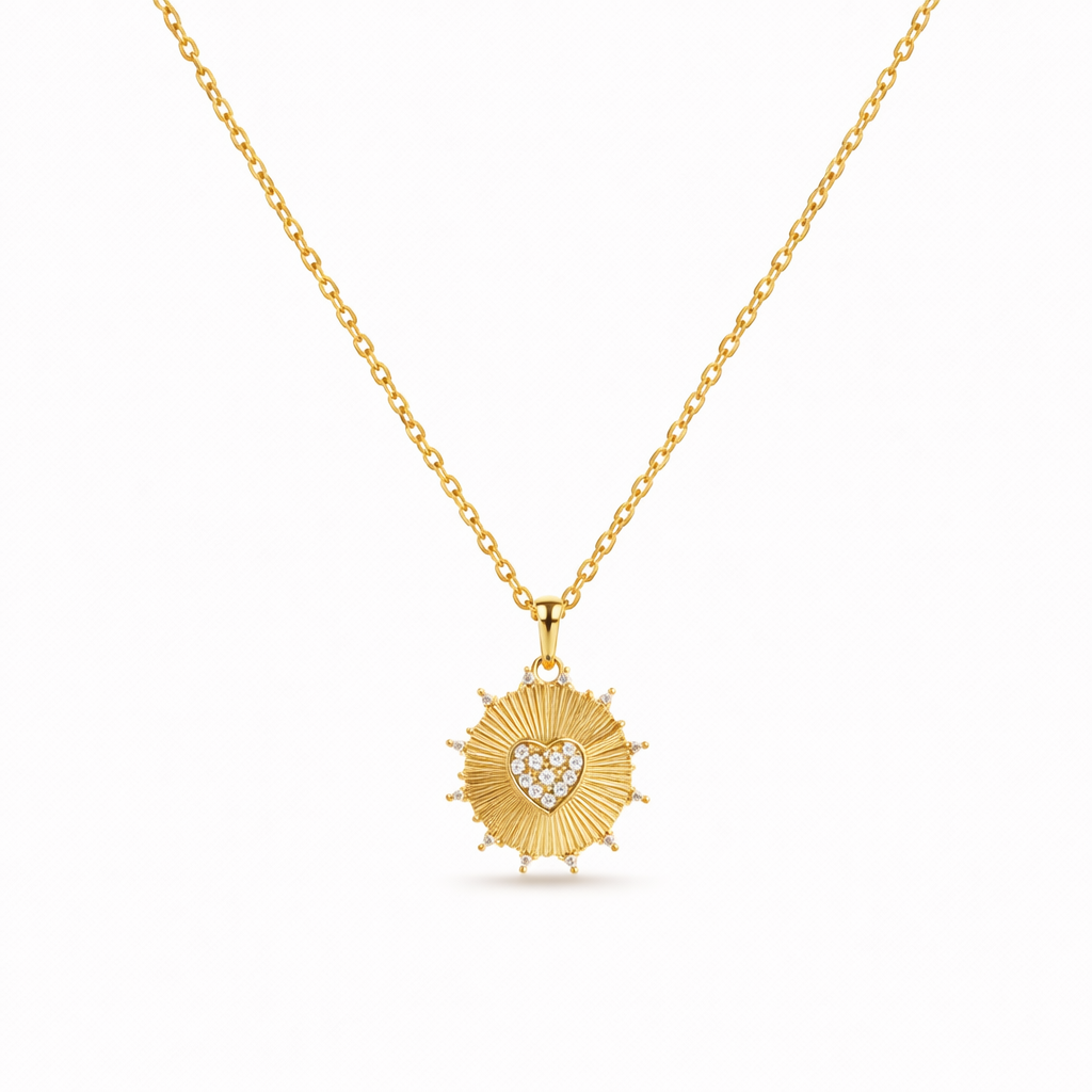 Collana Amore Raggio Sole Oro giallo