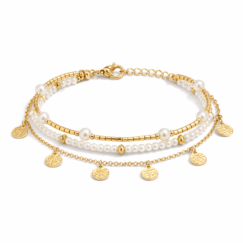 Parure Cavigliere Strati 3 Pezzi Coastal Charm Oro giallo