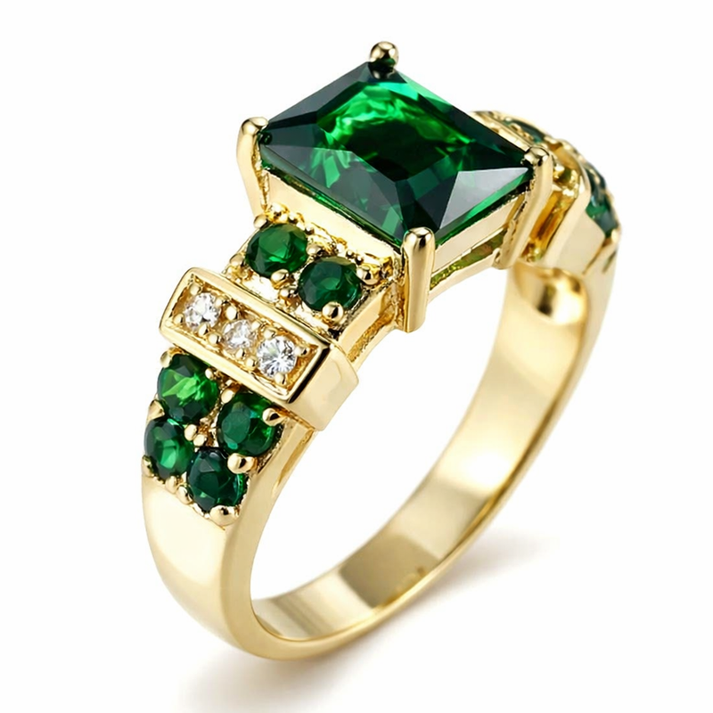 Anello Smeraldo Squisito Oro giallo