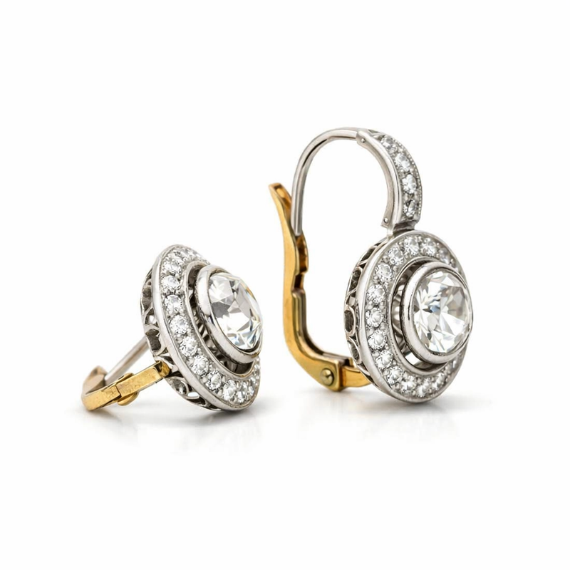 Orecchini Argento con Zircone Stile Vintage