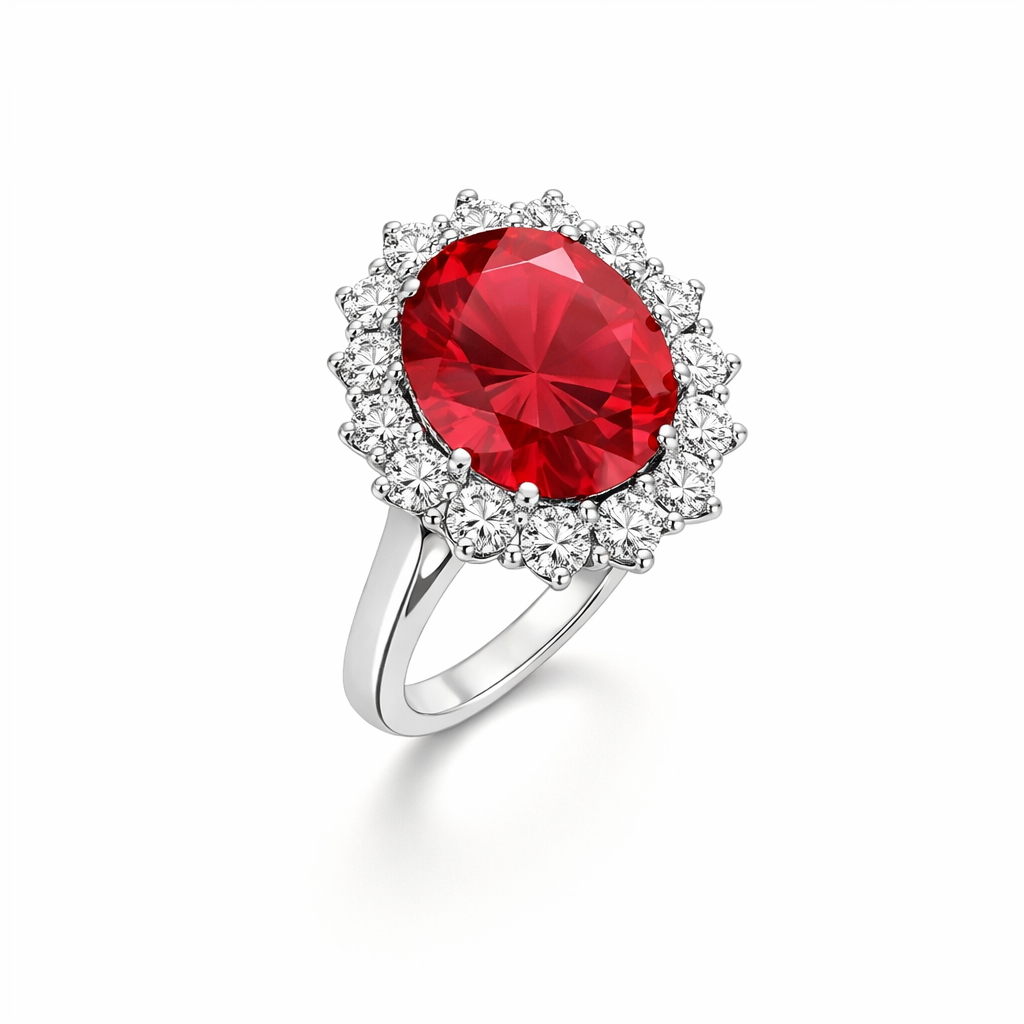 Anello Corona Scarlatta Rubino