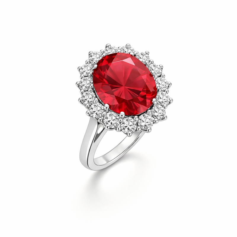 Anello Corona Scarlatta Rubino
