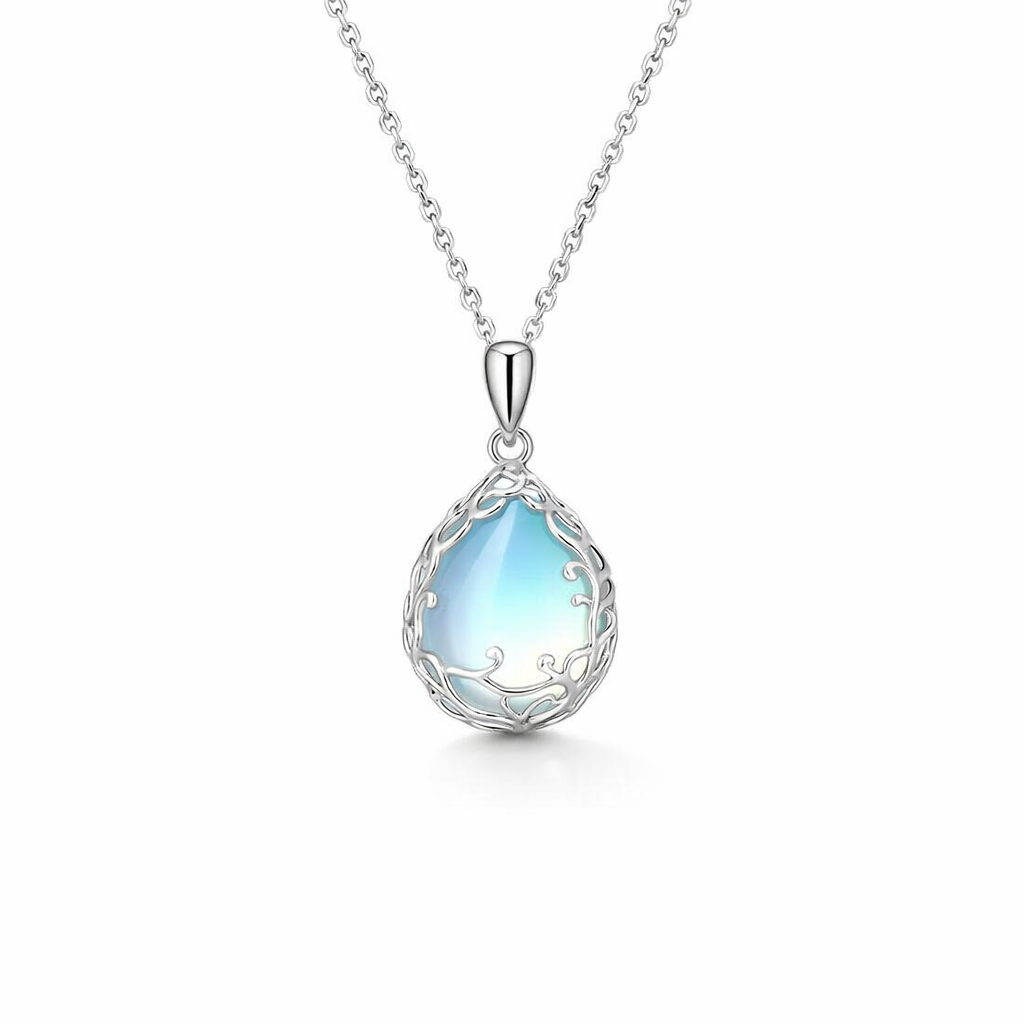 Collana con Ciondolo Ghiacciaio Chiaro di Luna