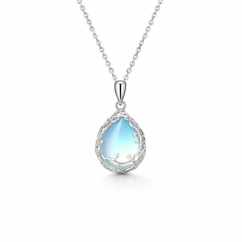 Collana con Ciondolo Ghiacciaio Chiaro di Luna