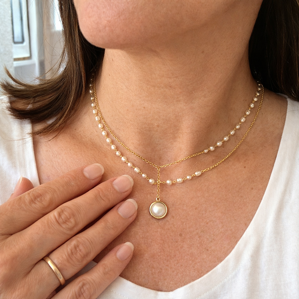 Collana Perla Senza Tempo Oro giallo