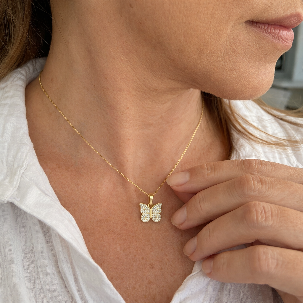 Collana Farfalla Radiante Oro giallo
