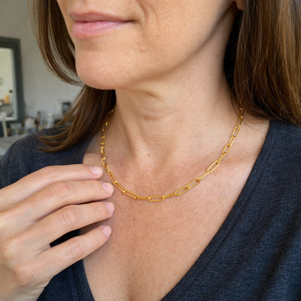 Archen Collana Catena Elegante Oro giallo