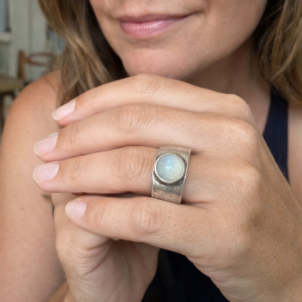 Anello Boho Pietra di Luna