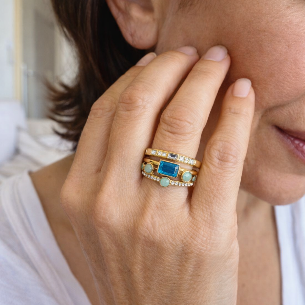 Parure Anelli Azzurro Intramontabile