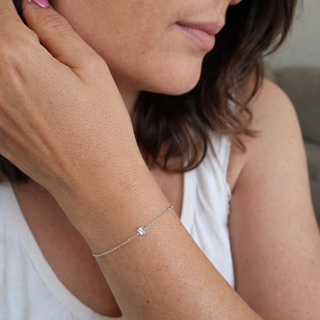 Clea Bracciale con Pietre preziose Oro bianco