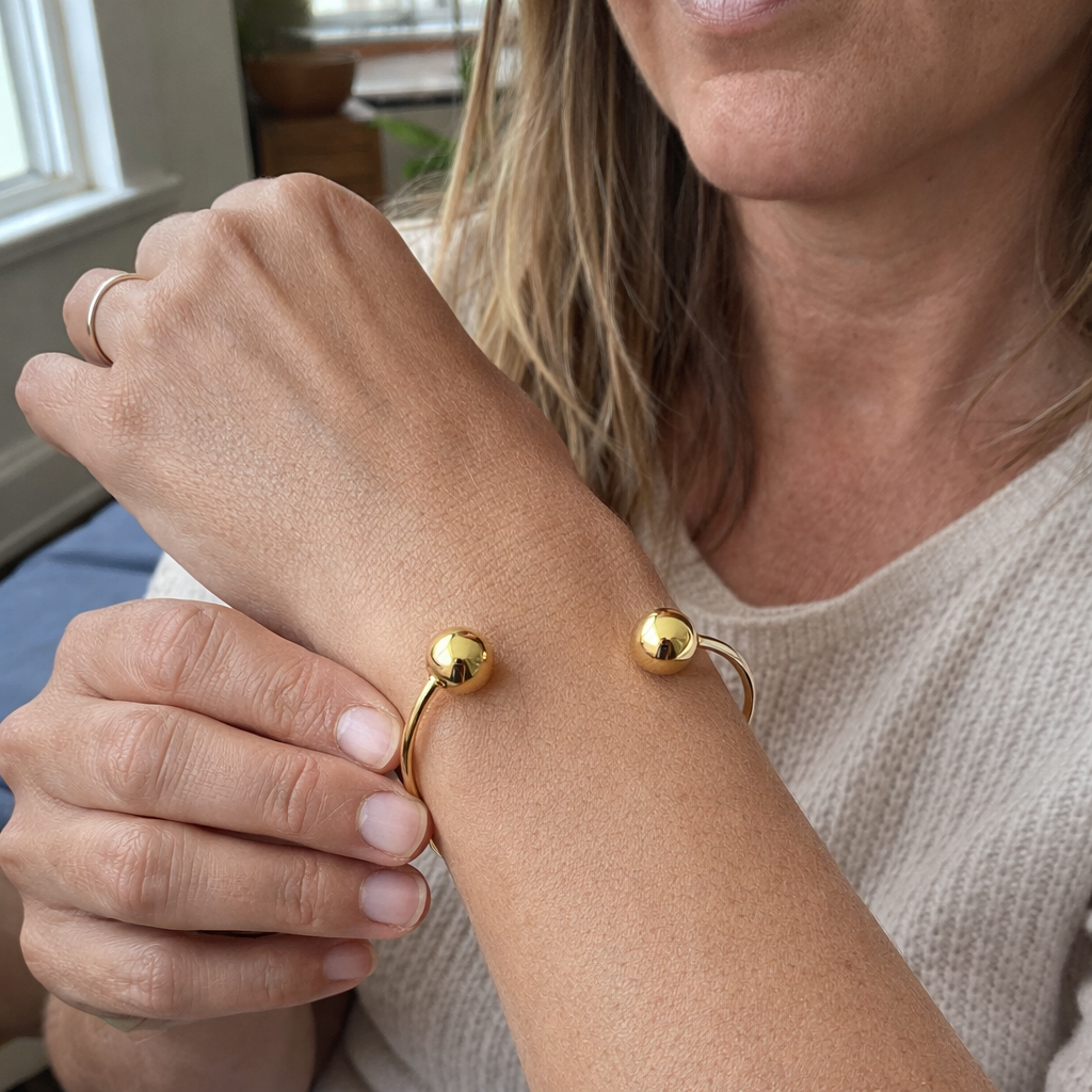 Parure Minimalista Girocollo e Bracciale Glow Oro giallo