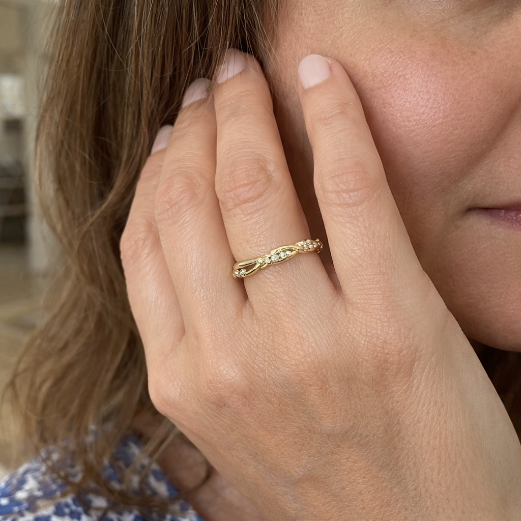 Anello Accento Due Stili Oro giallo